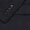 Double-Breasted Checked Virgin Suit Jacket - E1