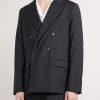 Double-Breasted Checked Virgin Suit Jacket - FR