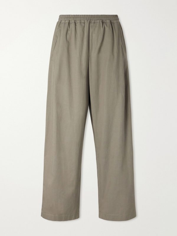 Wewa Wide-Leg Lyocell, Cotton Linen-Blend Trousers Wewa Wide-Leg Lyocell, Cotton Linen-Blend Trousers