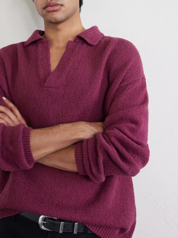 Marabou Organic Cotton-Bouclé Polo Sweater - CU
