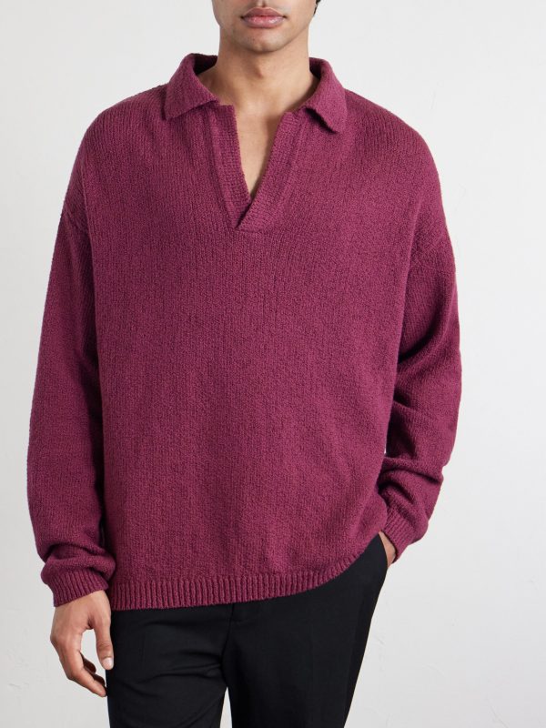 Marabou Organic Cotton-Bouclé Polo Sweater - FR