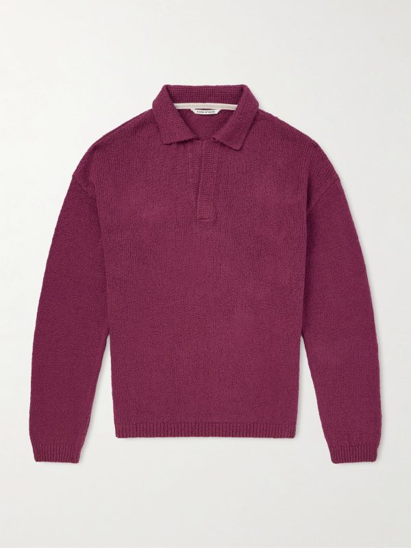 Marabou Organic Cotton-Bouclé Polo Sweater