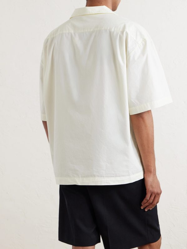 Samata Camp-Collar Organic Cotton-Poplin Shirt - BK
