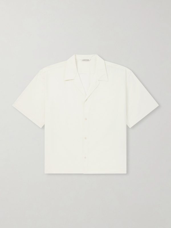 Samata Camp-Collar Organic Cotton-Poplin Shirt
