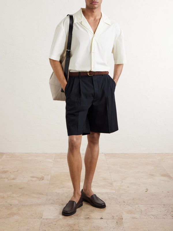 Samata Camp-Collar Organic Cotton-Poplin Shirt - OU