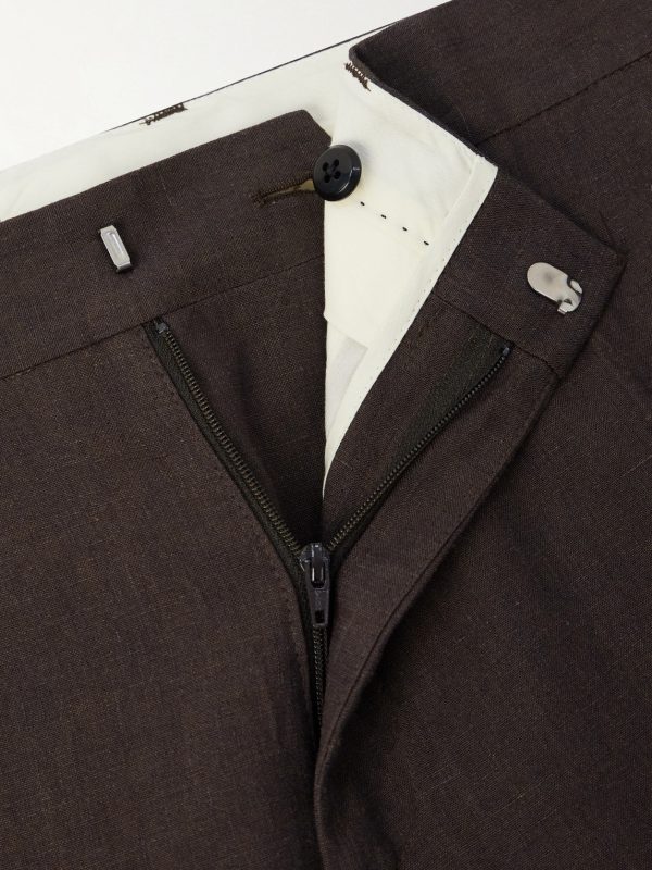 Linen Tailored Wide Trousers - CU Linen Tailored Wide Trousers - CU