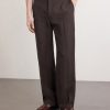 Linen Tailored Wide Trousers - FR Linen Tailored Wide Trousers - FR