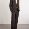 Linen Tailored Wide Trousers - OU Linen Tailored Wide Trousers - OU