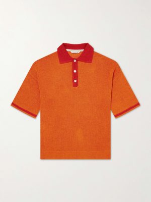 Open-Knit Organic Cotton and Linen-Blend Polo Shirt Open-Knit Organic Cotton and Linen-Blend Polo Shirt
