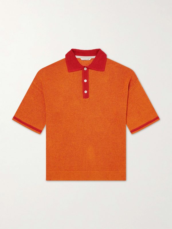 Open-Knit Organic Cotton and Linen-Blend Polo Shirt Open-Knit Organic Cotton and Linen-Blend Polo Shirt
