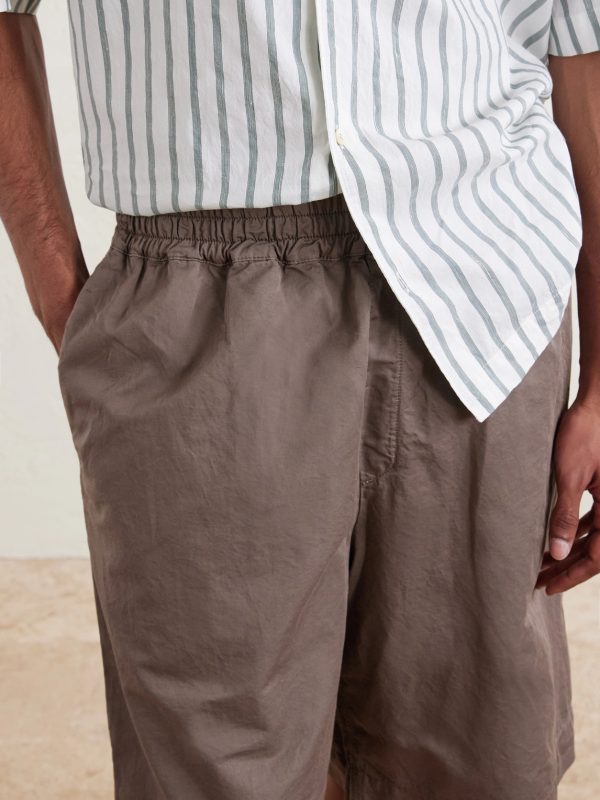 Saleh Straight-Leg Cotton and Linen-Blend Drawstring Shorts - CU Saleh Straight-Leg Cotton and Linen-Blend Drawstring Shorts - CU