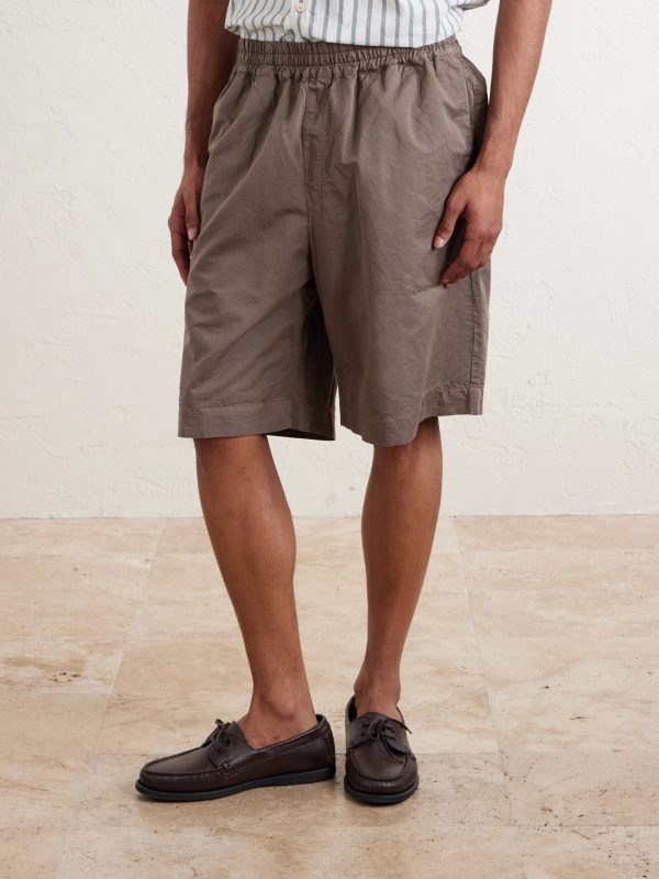 Saleh Straight-Leg Cotton and Linen-Blend Drawstring Shorts - FR Saleh Straight-Leg Cotton and Linen-Blend Drawstring Shorts - FR