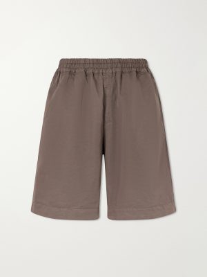 Saleh Straight-Leg Cotton and Linen-Blend Drawstring Shorts Saleh Straight-Leg Cotton and Linen-Blend Drawstring Shorts