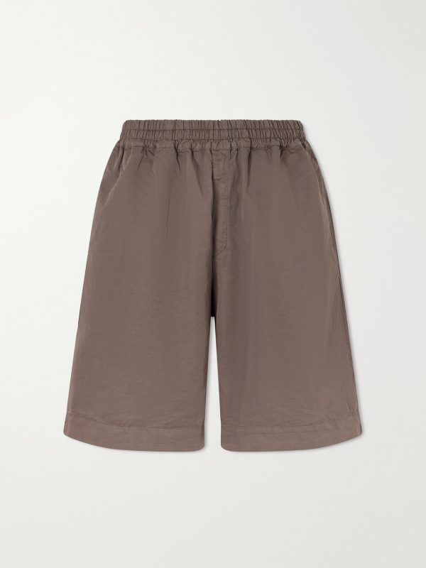 Saleh Straight-Leg Cotton and Linen-Blend Drawstring Shorts Saleh Straight-Leg Cotton and Linen-Blend Drawstring Shorts