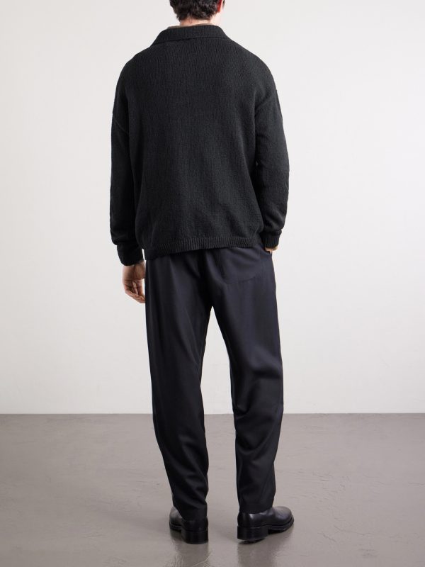 Marabou Knitted Organic Cotton Polo Shirt - BK
