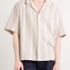 Samata Striped Cotton and Linen-Blend Shirt - FR Samata Striped Cotton and Linen-Blend Shirt - FR