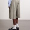 Juno Straight-Leg Pleated Lyocell, Cotton and Linen-Blend Shorts - BK Juno Straight-Leg Pleated Lyocell, Cotton and Linen-Blend Shorts - BK
