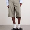 Juno Straight-Leg Pleated Lyocell, Cotton and Linen-Blend Shorts - FR Juno Straight-Leg Pleated Lyocell, Cotton and Linen-Blend Shorts - FR