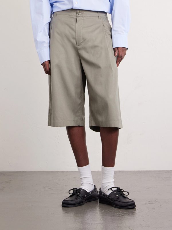 Juno Straight-Leg Pleated Lyocell, Cotton and Linen-Blend Shorts - FR Juno Straight-Leg Pleated Lyocell, Cotton and Linen-Blend Shorts - FR