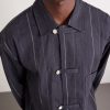Matara Cropped Pinstriped Cotton and Linen-Blend Overshirt - CU Matara Cropped Pinstriped Cotton and Linen-Blend Overshirt - CU