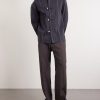 Matara Cropped Pinstriped Cotton and Linen-Blend Overshirt - OU Matara Cropped Pinstriped Cotton and Linen-Blend Overshirt - OU