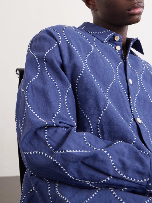 Pino Embroidered Cotton Shirt - CU Pino Embroidered Cotton Shirt - CU
