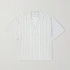 Samata Camp-Collar Striped Cotton, Silk and Linen-Blend Shirt Samata Camp-Collar Striped Cotton, Silk and Linen-Blend Shirt