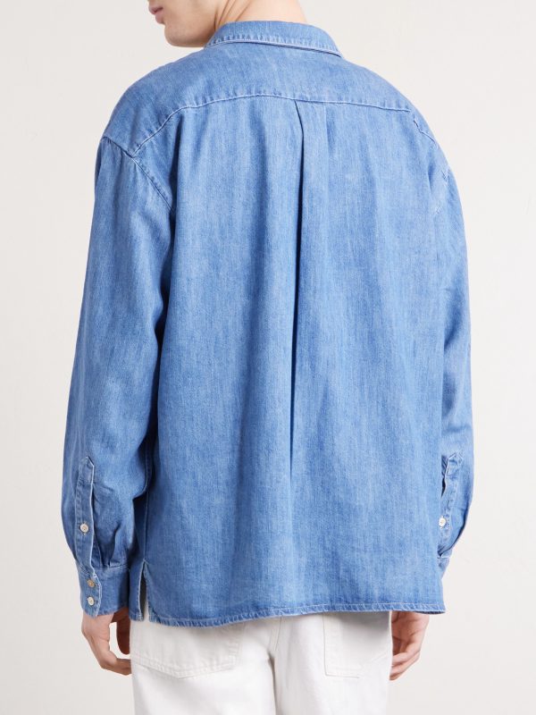 Gusto Cotton-Blend Denim Shirt - BK Gusto Cotton-Blend Denim Shirt - BK