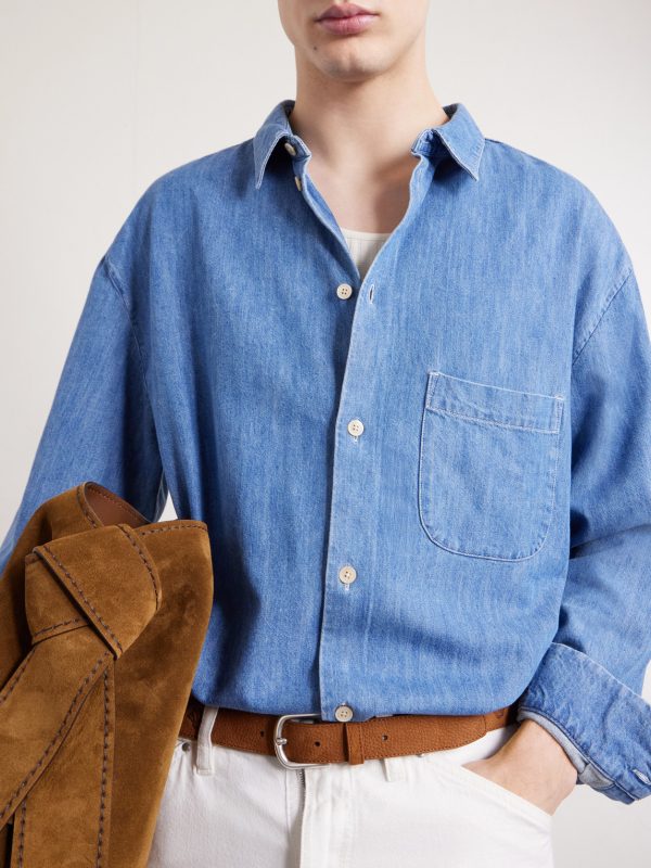 Gusto Cotton-Blend Denim Shirt - CU Gusto Cotton-Blend Denim Shirt - CU