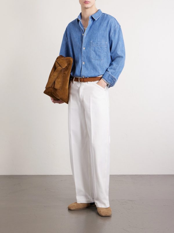 Gusto Cotton-Blend Denim Shirt - OU Gusto Cotton-Blend Denim Shirt - OU