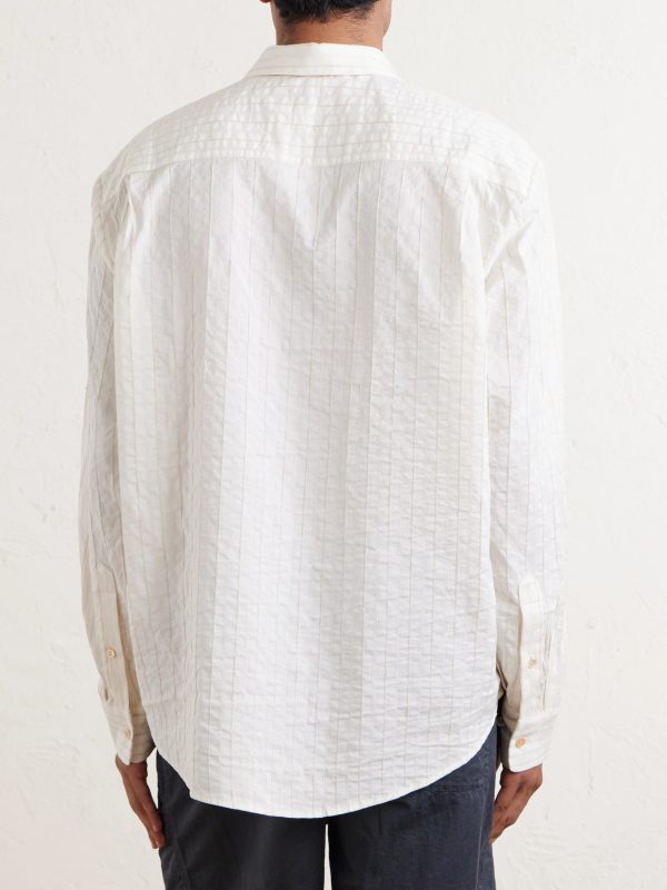 Fulvio Pinstriped Cotton, Silk and Linen-Blend Shirt - BK