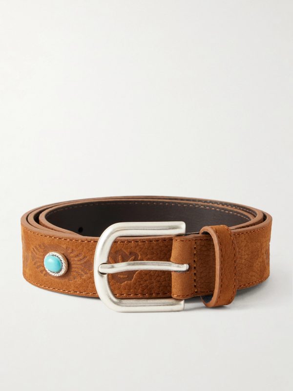 3cm Kanua Embellished Nubuck Belt 3cm Kanua Embellished Nubuck Belt