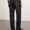 Virgin Wool Tailored Wide Trousers - BK Virgin Wool Tailored Wide Trousers - BK