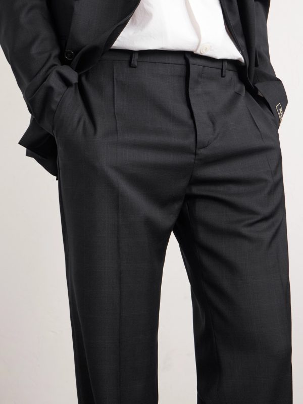 Virgin Wool Tailored Wide Trousers - E1 Virgin Wool Tailored Wide Trousers - E1