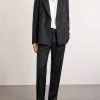 Virgin Wool Tailored Wide Trousers - OU Virgin Wool Tailored Wide Trousers - OU