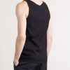 Tomaso Ribbed Stretch-Cotton Jersey Tank Top - BK Tomaso Ribbed Stretch-Cotton Jersey Tank Top - BK