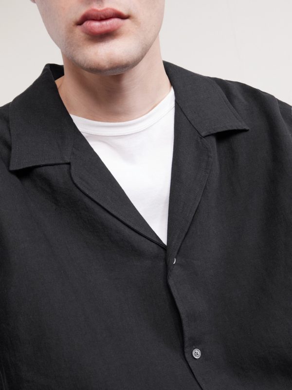 Samata Camp-Collar Linen Shirt - CU Samata Camp-Collar Linen Shirt - CU