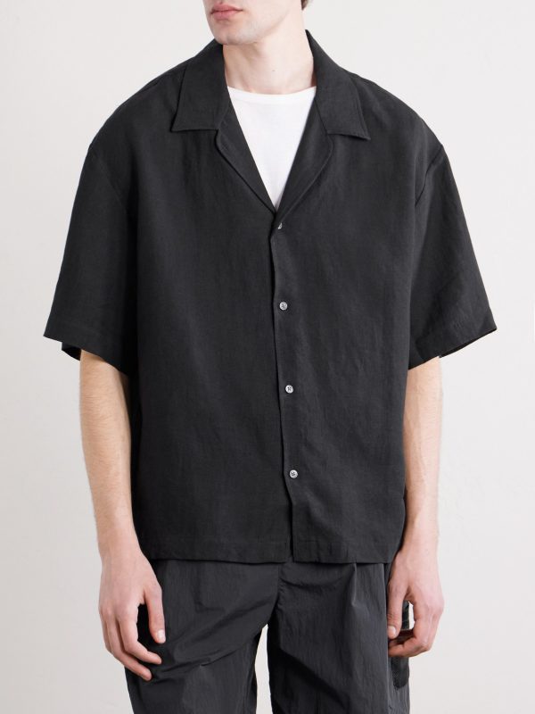 Samata Camp-Collar Linen Shirt - FR Samata Camp-Collar Linen Shirt - FR