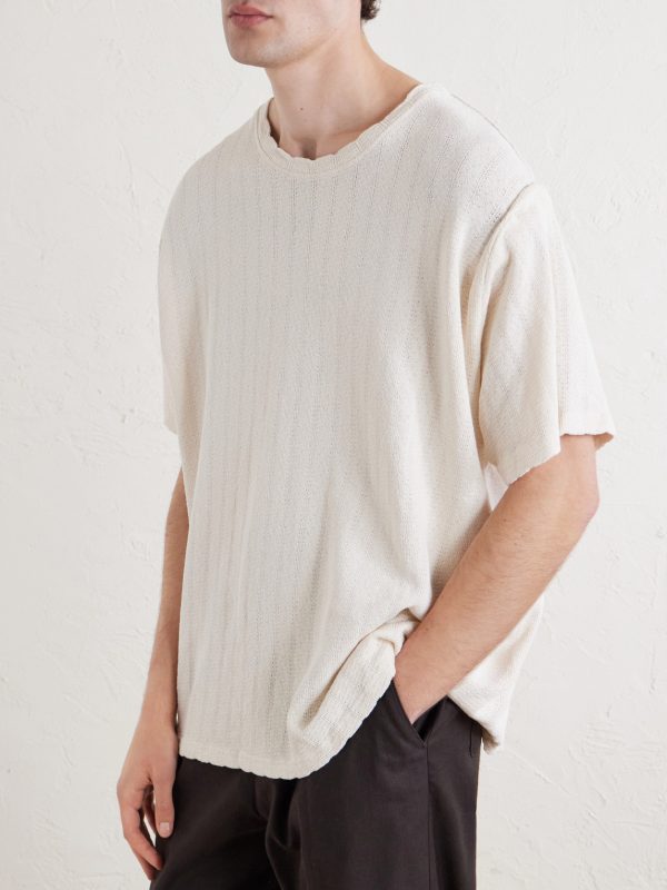 Thuy Pointelle-Knit Cotton and Linen-Blend T-Shirt - FR Thuy Pointelle-Knit Cotton and Linen-Blend T-Shirt - FR