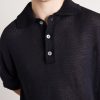 Open-Knit Organic Cotton and Linen-Blend Polo Shirt - CU Open-Knit Organic Cotton and Linen-Blend Polo Shirt - CU