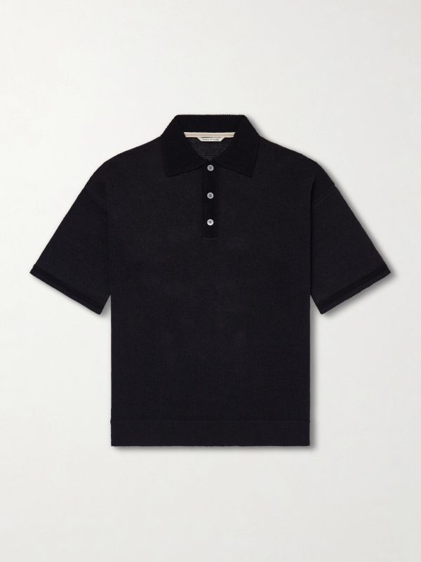 Open-Knit Organic Cotton and Linen-Blend Polo Shirt Open-Knit Organic Cotton and Linen-Blend Polo Shirt