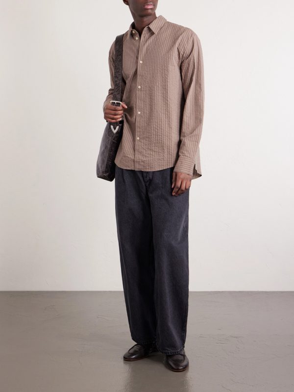 Fulvio Striped Cotton Seersucker Shirt - OU Fulvio Striped Cotton Seersucker Shirt - OU