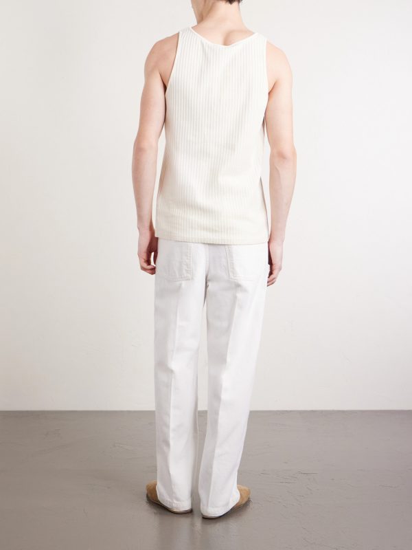 Tomaso Ribbed Stretch-Cotton Jersey Tank Top - BK Tomaso Ribbed Stretch-Cotton Jersey Tank Top - BK