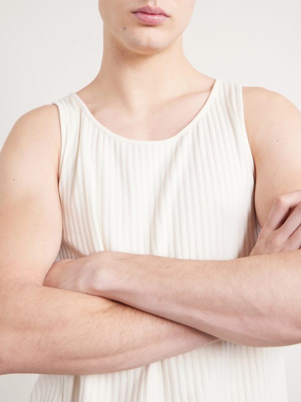 Tomaso Ribbed Stretch-Cotton Jersey Tank Top - CU Tomaso Ribbed Stretch-Cotton Jersey Tank Top - CU