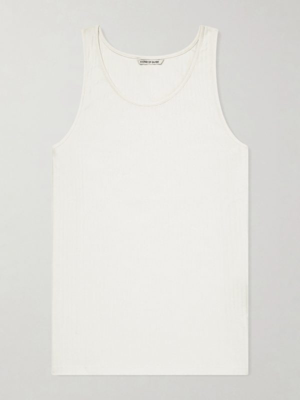Tomaso Ribbed Stretch-Cotton Jersey Tank Top Tomaso Ribbed Stretch-Cotton Jersey Tank Top
