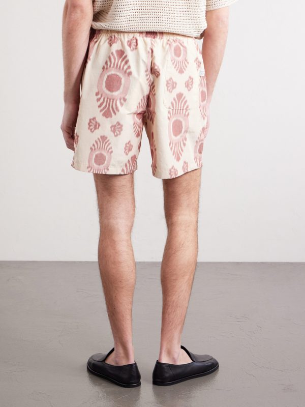 Volta Straight-Leg Cotton-Blend Jacquard Drawstring Shorts - BK Volta Straight-Leg Cotton-Blend Jacquard Drawstring Shorts - BK