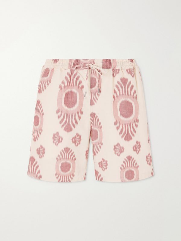 Volta Straight-Leg Cotton-Blend Jacquard Drawstring Shorts Volta Straight-Leg Cotton-Blend Jacquard Drawstring Shorts