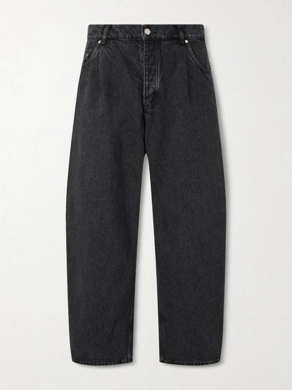 Straight-Leg Pleated Organic Jeans Straight-Leg Pleated Organic Jeans