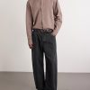 Straight-Leg Pleated Organic Jeans - OU Straight-Leg Pleated Organic Jeans - OU