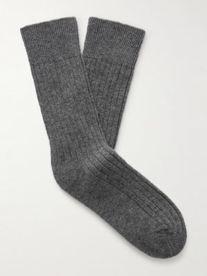 Ribbed Cashmere Socks